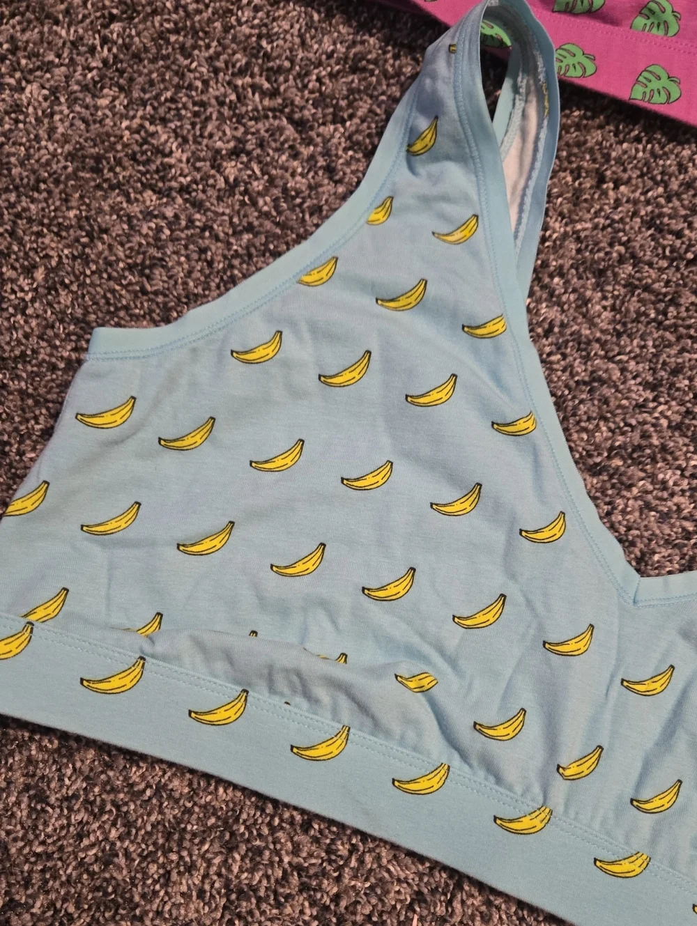MeUndies Banana And Monstera Leaf Cotton Bralettes, 4X